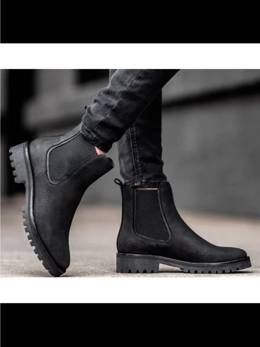 Thursday Boot Company Black Chelsea Lug Boots